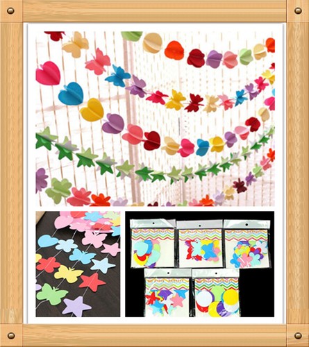 Paper flower garland - flower, buntings