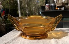 Vintage Brockwitz Amber Glass
