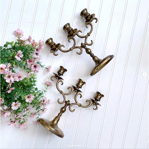 Vintage brass candelabra - vintage,