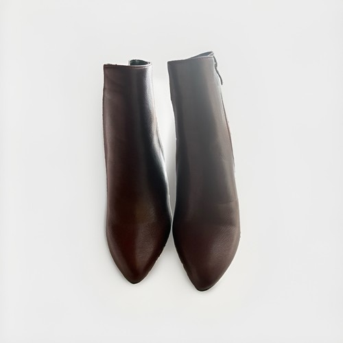 Burgundy faux leather - burgundy, ankle
