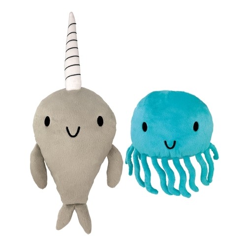 Narwhal and jelly plush set - jelly,