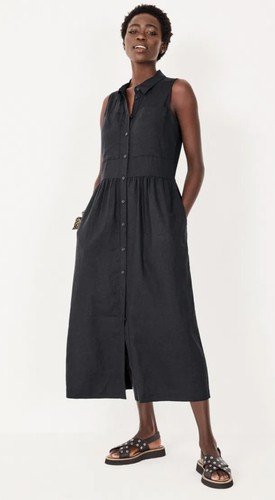 Hush black linen - midi, shirt