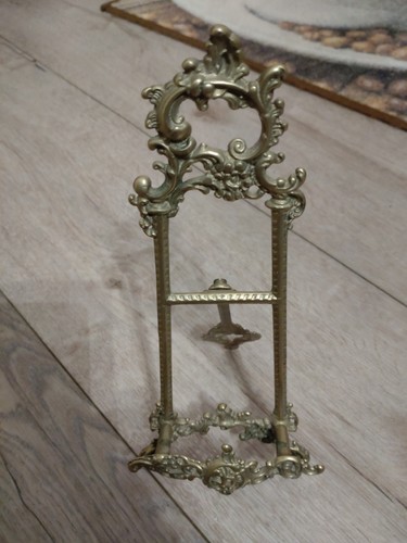 Vintage ornate brass - brass, easel