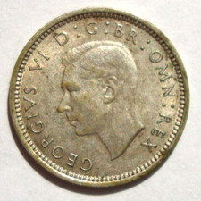 1940 George VI Silver Threepenny Piece