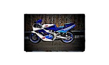 1987 suzuki gsxr400 Bike Motorcycle A4 Retro Metal Sign Aluminium