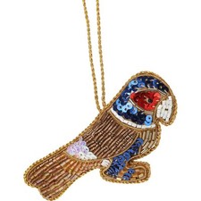 Christmas Tree Beaded Animal Bauble | Christmas Tree Hanging Ornament - 10cm