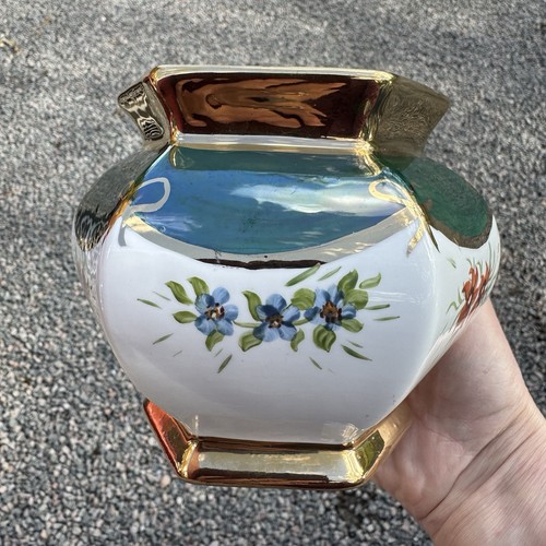 Green lustreware planter - lustreware,