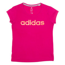 ADIDAS Girls T-Shirt Pink S