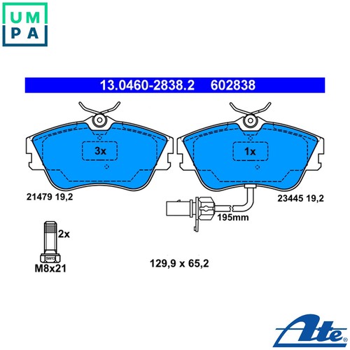 Brake pad set disc - set,