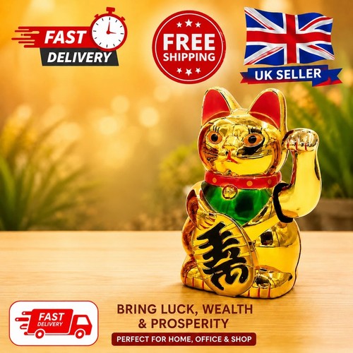 Chinese lucky waving gold cat - waving,