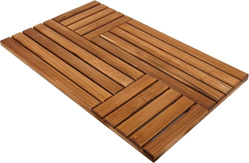 Teak wood bath - teak, mat