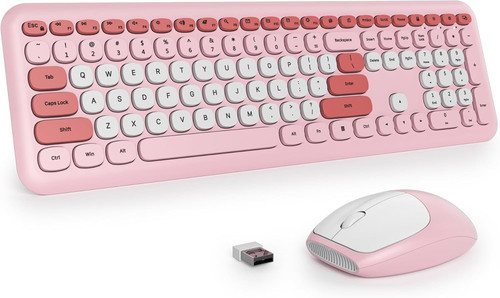 Pink keyboard and mouse - pink,