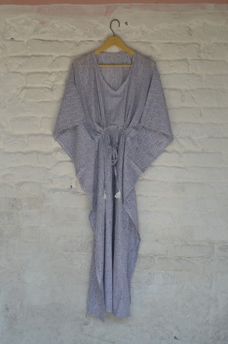 Printed long kaftan indian - kaftan,