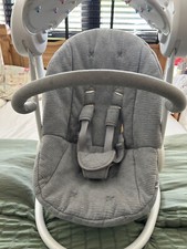 Mamas and papas grey baby electric swing chair from birth with led lights