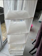 6 Shelf Hanging Wardrobe Storage Organiser Clothes Hang Closet Rack Shelves