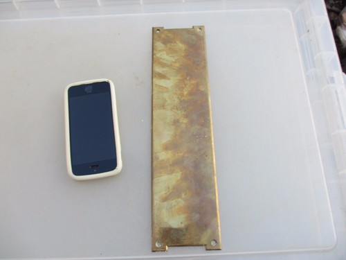 Victorian bronze finger plate - bronze,