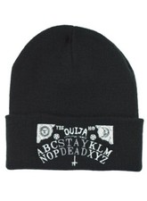 Genuine Darkside OUIJA BOARD STAY DEAD Beanie black Goth Alt mens ladies Hat Cap