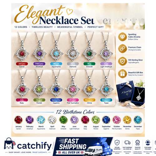 Necklace mystical birthstone - mystical,