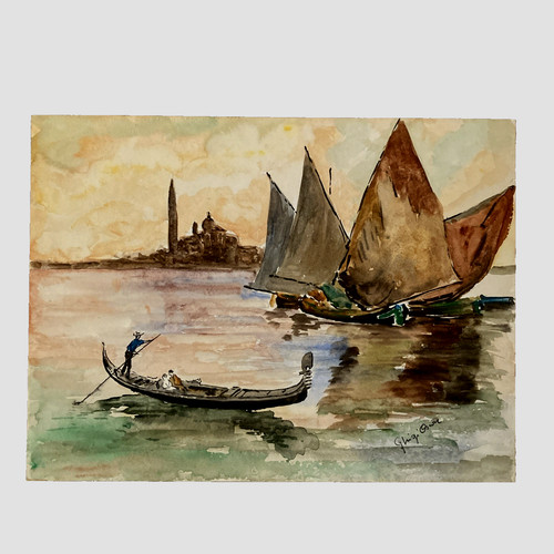 Watercolour signed painting