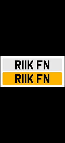 Cherished number plate rick - plate,