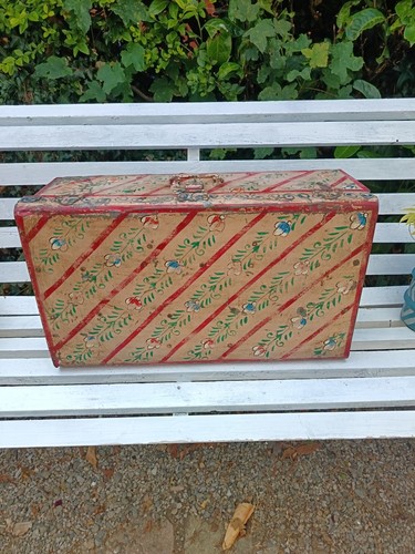 Vintage trunk hand painted