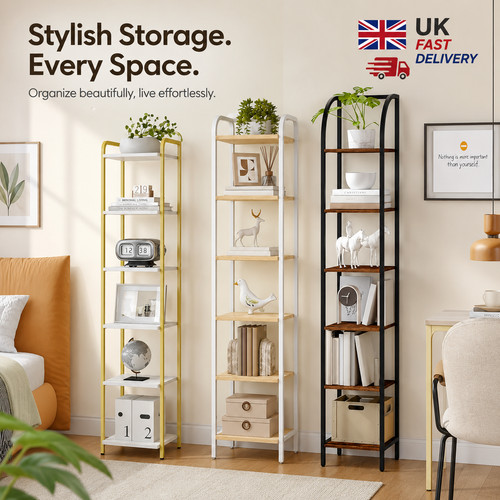 Narrow bookcase tier tall - narrow, 6