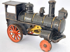 HUBLEY Cast Iron Clockwork Steam Locomotive - In Working Order  c1900