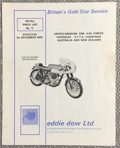 Bsa motorcycles spare - bsa,