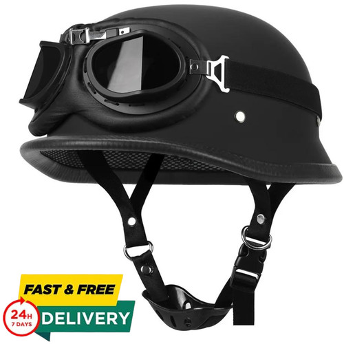 Retro motorcycle half - retro, helmet