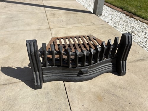 Cast iron black fireplace - black,