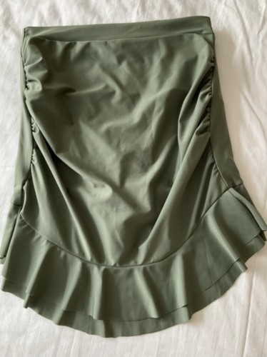 Khaki swim skirt - swim, attached