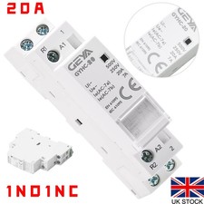 2 Pole 20A Din Rail Mount Relay Module 1NO 1NC Electrically Isolated Contactor
