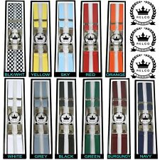 Relco Narrow .65 inch (1.7cm) Braces Suspenders Skin Mod Punk 11 Colours