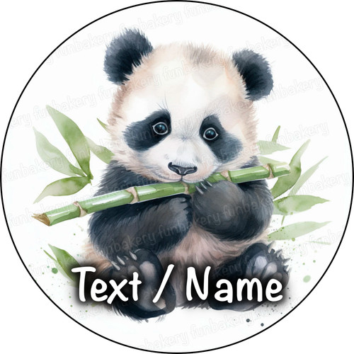 Panda animal cake topper - panda,