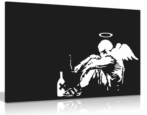 Banksy fallen angel - banksy, graffiti