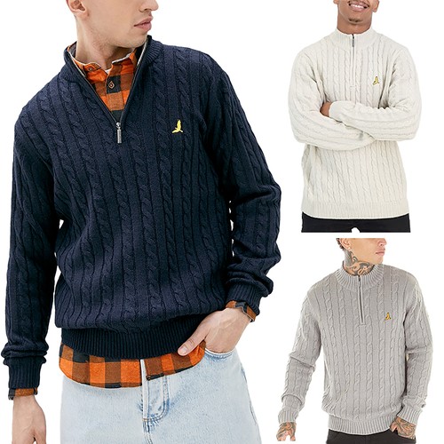 Brave soul mens cable - mens, knit
