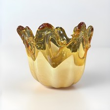 Italian Murano Lavorazione Arte Glass Vase Pink  Iridescent Swirl Italy with tag