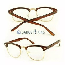 Vintage Retro Half Rimmed Sunglasses Men Women Ladies Classic 50's 80's Glasses