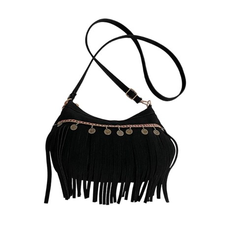 Retro studded suedes - studded, crossbody