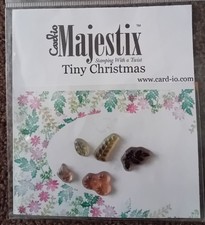 Card-io Majestix Tiny Christmas Clear Rubber Stamp Set (5 Piece),  Leaves, Plant