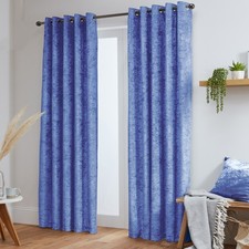 Pair Crushed Velvet Curtains