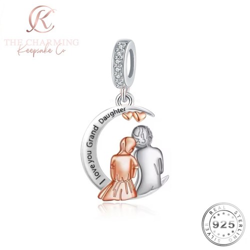 Granddaughter charm silver - charm,