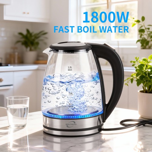 Electric glass kettle 1800w - 2l,