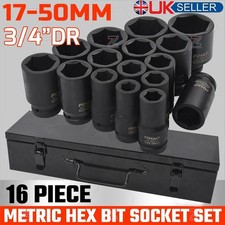 16Pcs 3/4'' Inch Drive Deep