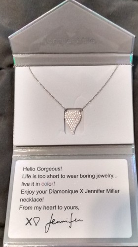 Diamonique mini pave heart - diamonique,