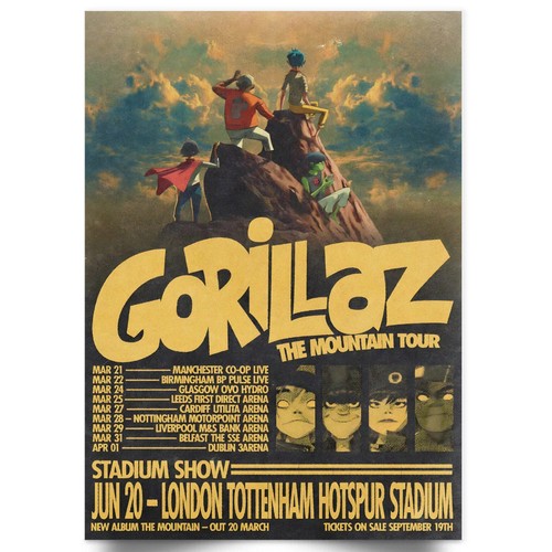 Gorillaz tour poster - tour, the