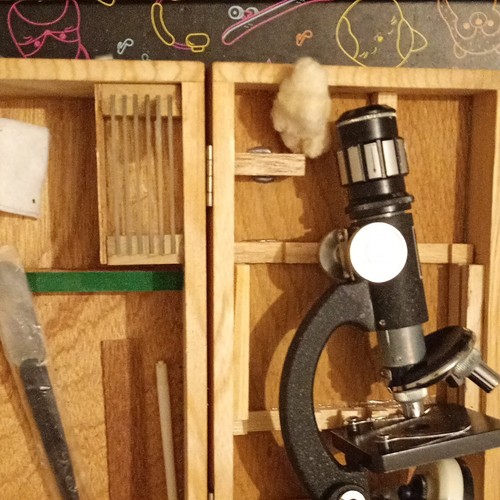 Microscope wooden case - in,