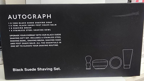 Autograph black suede shaving - black,