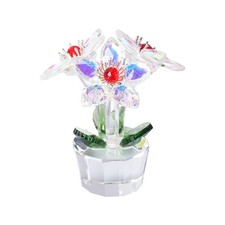 Crystal Rose Ornament - 3D Red