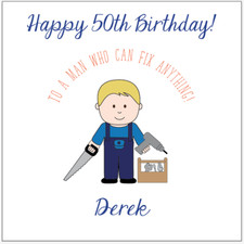 Handyman DIY man birthday card
